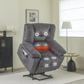Oversized Velvet Power Lift Recliner with Massage, Heating & Pockets