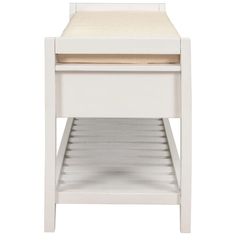 39 Farmhouse Versatile Entry Upholstered Storage Bench with 2 Drawers and 1 Shoe Rack