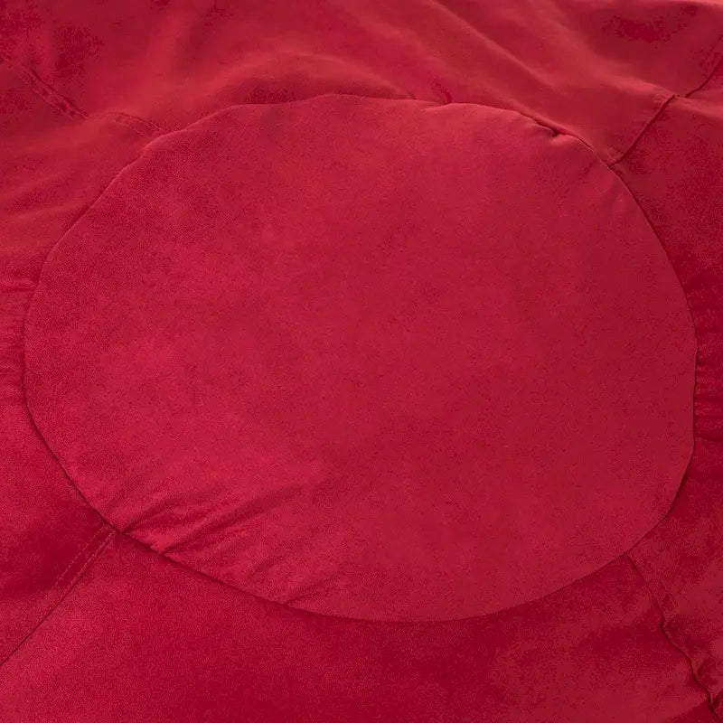 5-Foot Shredded Foam Bean Bag Chair with Removable Microsuede Cover - Chinese Red