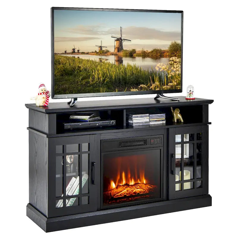 48" TV Stand with Electric Fireplace Entertainment Center