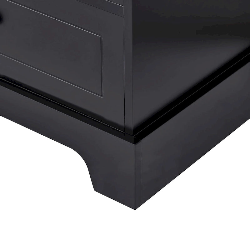 Storage Cabinet with 2 Doors and 4 Drawers for Bathroom Office