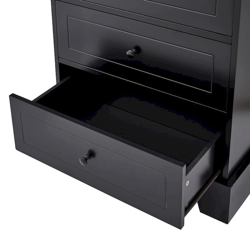 Storage Cabinet with 2 Doors and 4 Drawers for Bathroom Office