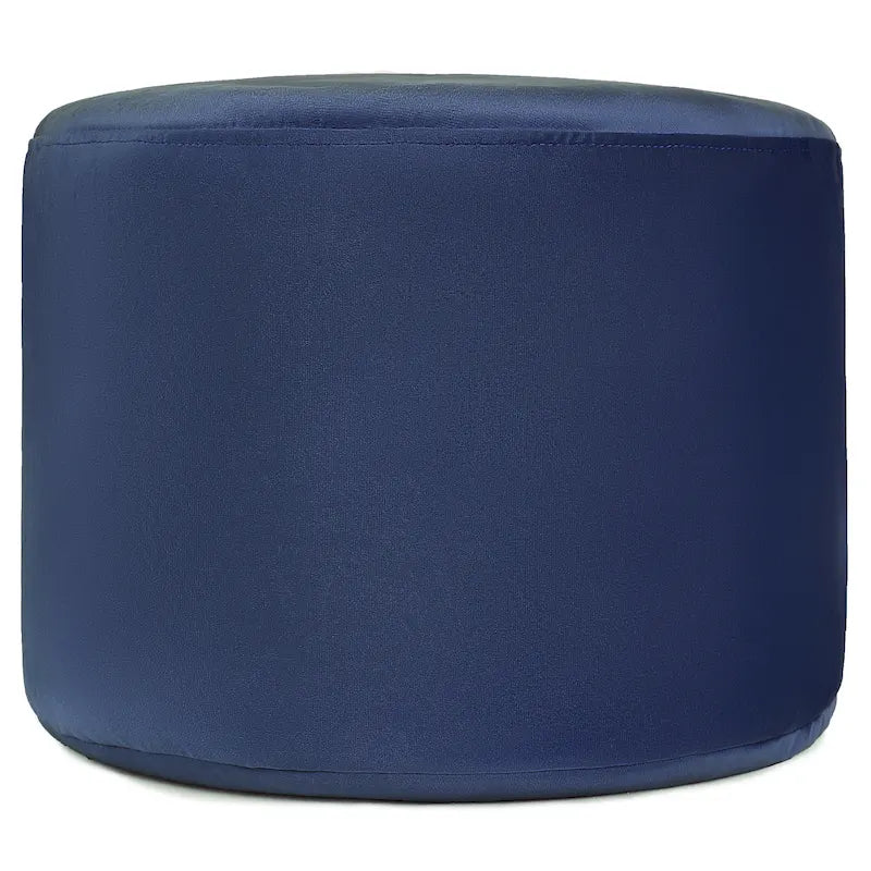 Velvet Round Pouf Ottoman