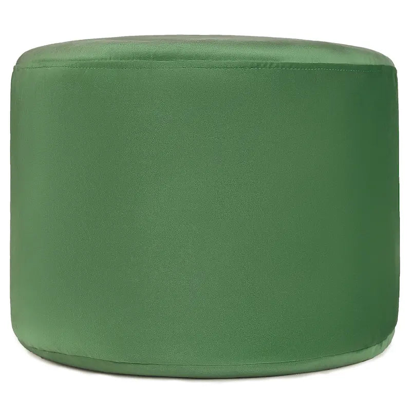 Velvet Round Pouf Ottoman
