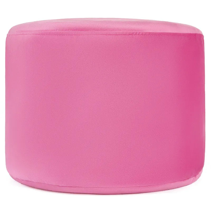 Velvet Round Pouf Ottoman