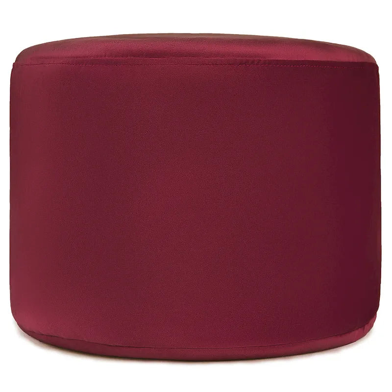 Velvet Round Pouf Ottoman