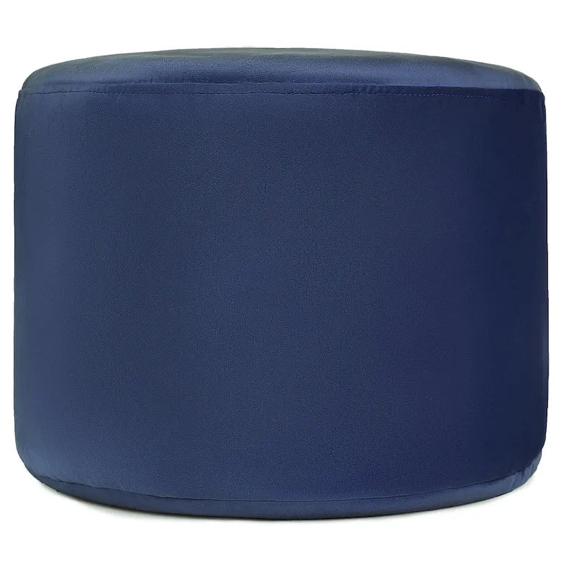 Velvet Round Pouf Ottoman