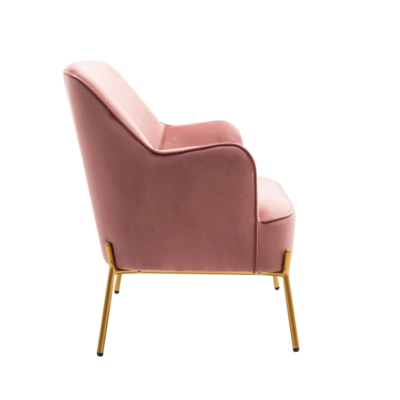 Velvet Loveseat Sofa with Gold Legs