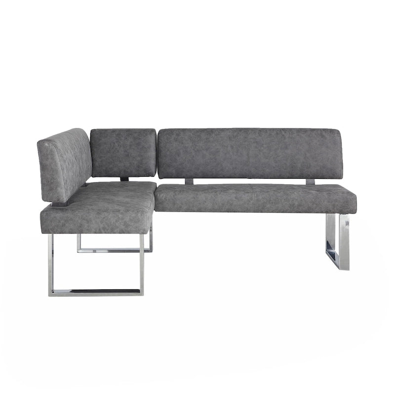 Dark Grey Reversible Dining Nook - 48.81 x 71.25 x 33.46