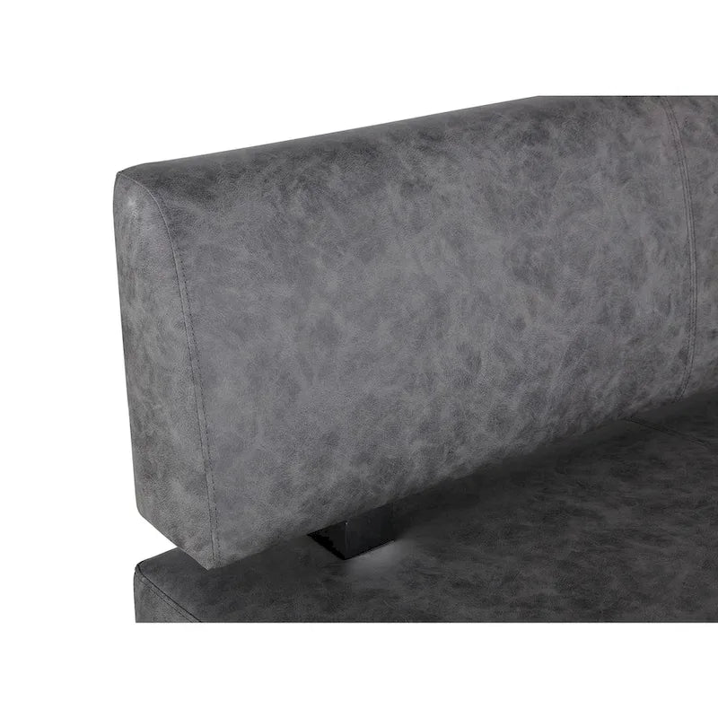 Dark Grey Reversible Dining Nook - 48.81 x 71.25 x 33.46