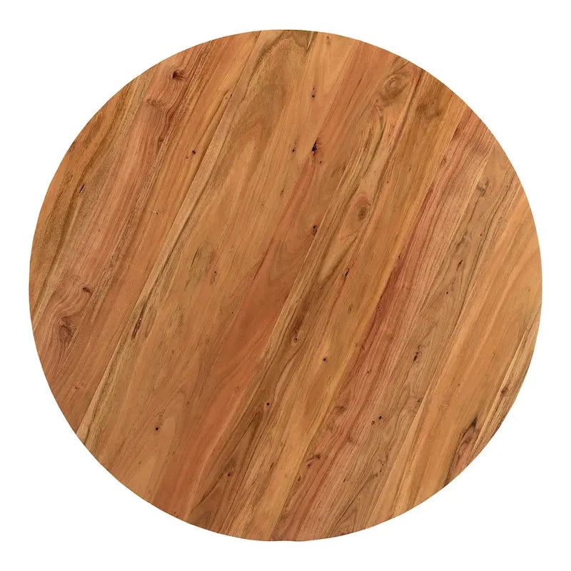 Modern Solid Acacia Wood Round Coffee Table