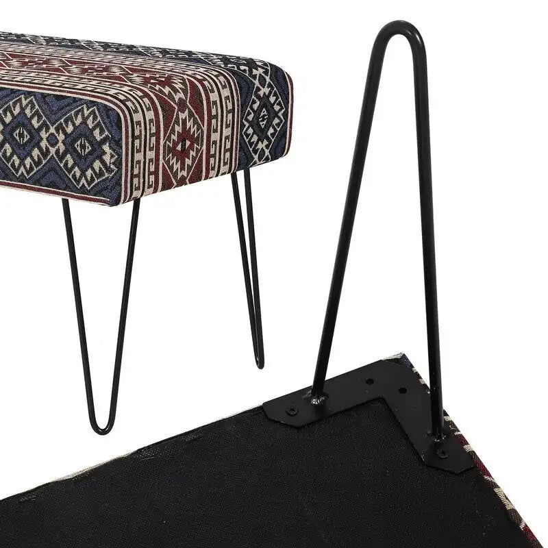 Upholstered Bench Ottoman - Fabric Rectangular Footrest