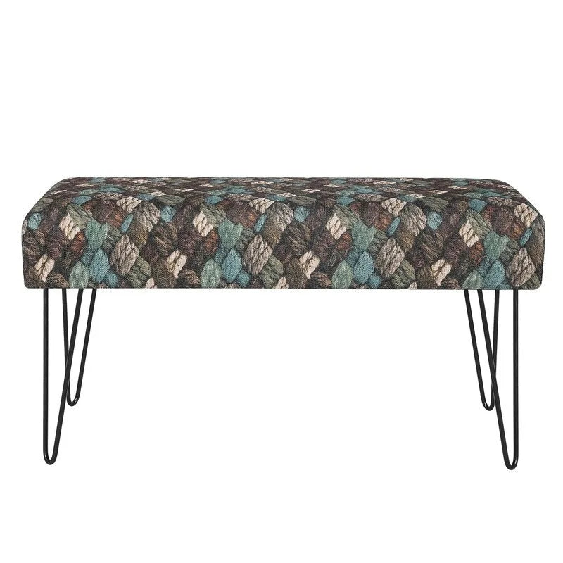 Upholstered Bench Ottoman - Fabric Rectangular Footrest