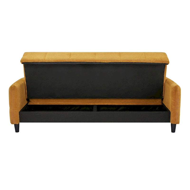 79-inch Mustard Biscuit Tufted Sofa Bed