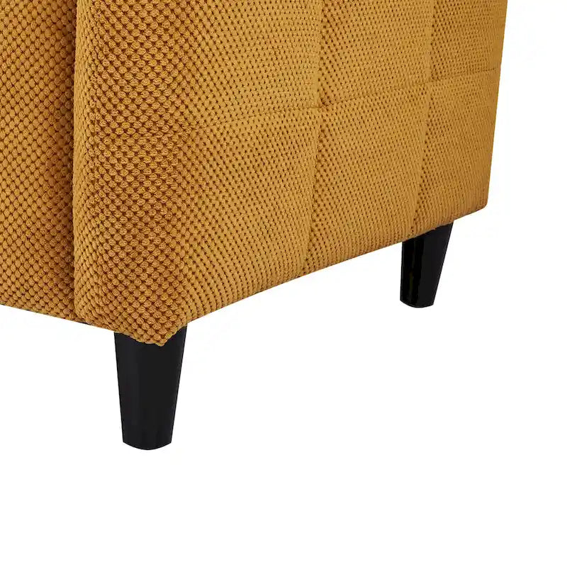 79-inch Mustard Biscuit Tufted Sofa Bed
