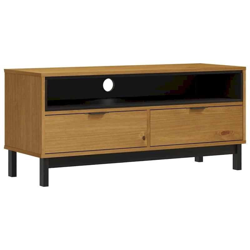 TV Stand 43.3x15.7x19.7 Solid Pine Wood