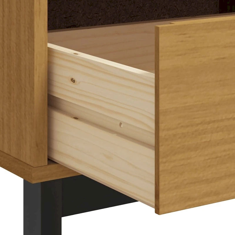 TV Stand 43.3x15.7x19.7 Solid Pine Wood