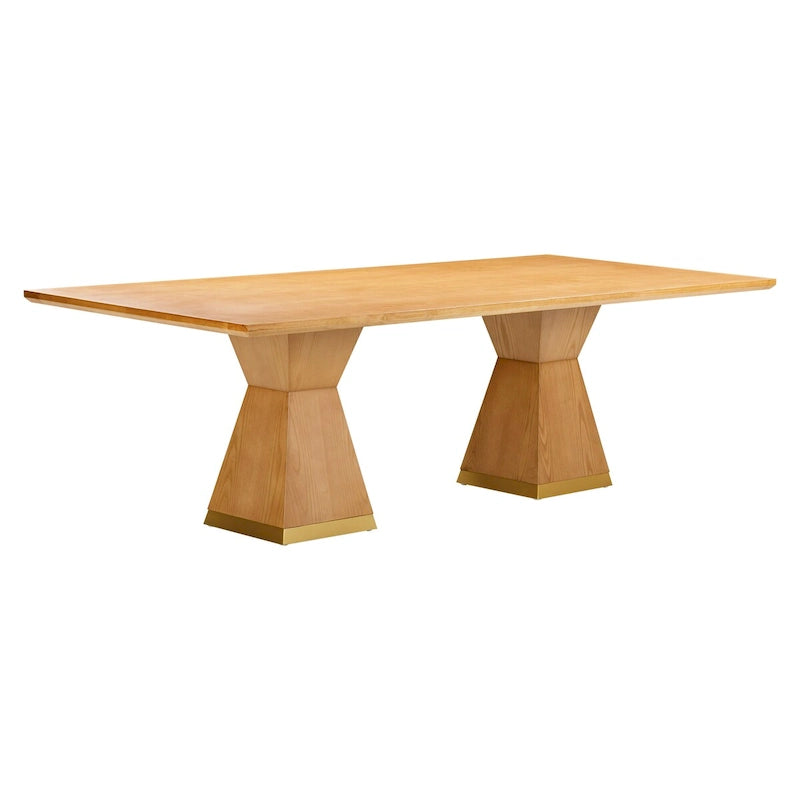 Modern Rectangular Dining Table - Natural or Black