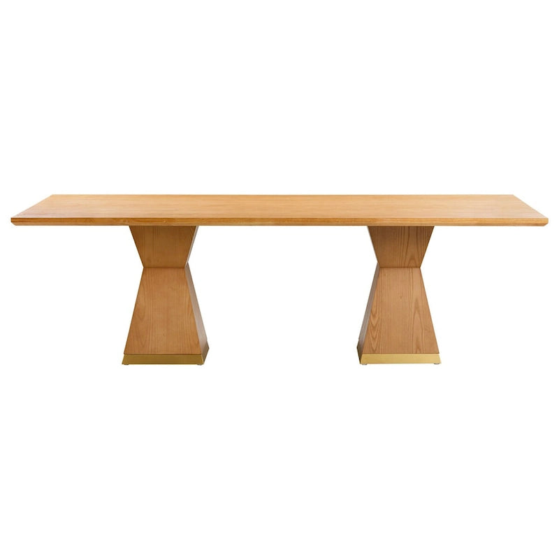 Modern Rectangular Dining Table - Natural or Black