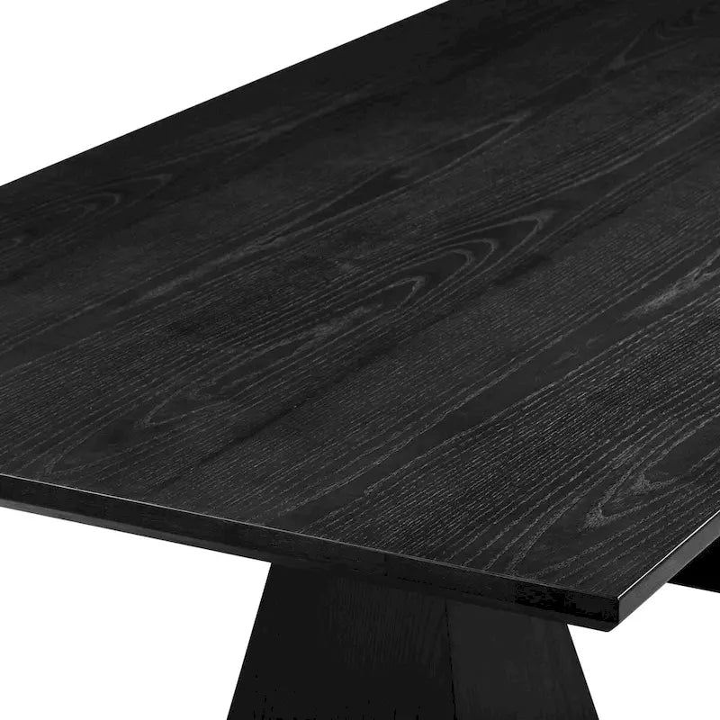Modern Rectangular Dining Table - Natural or Black
