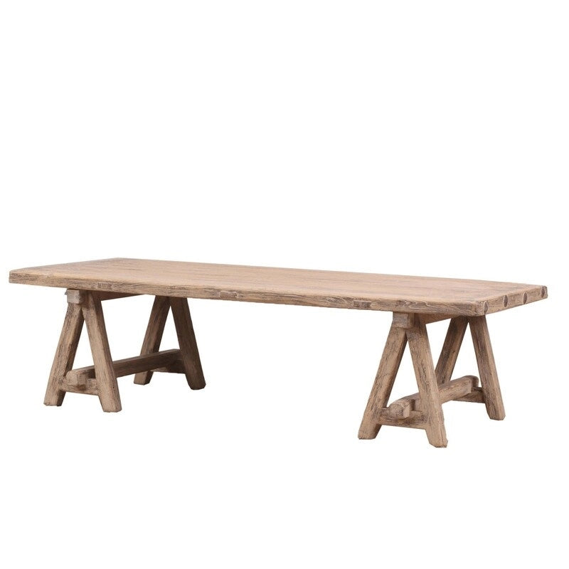 63" Long Weathered Natural Coffee Table