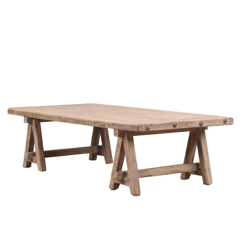63" Long Weathered Natural Coffee Table